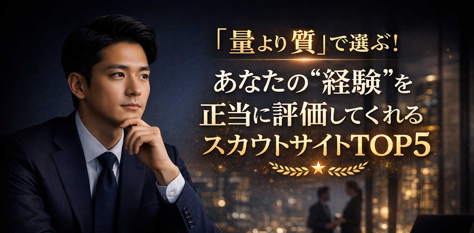 「量より質」で選ぶ!あなたの“経験”を正当に評価してくれるスカウトサイトTOP5